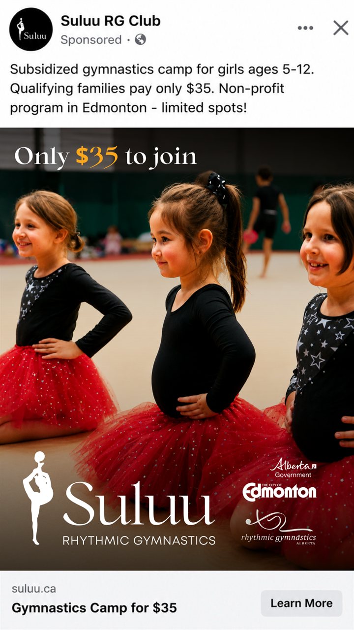Suluu RG summer camp Facebook ad: Only $35 to join