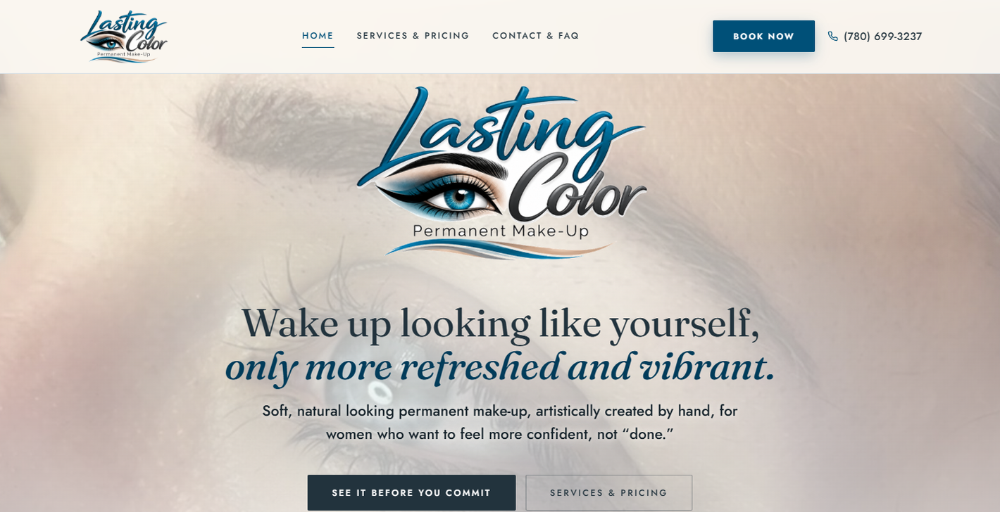 Lasting Color website homepage